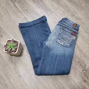 7 For All Mankind Dojo Jeans Distressed Wash Sz 24